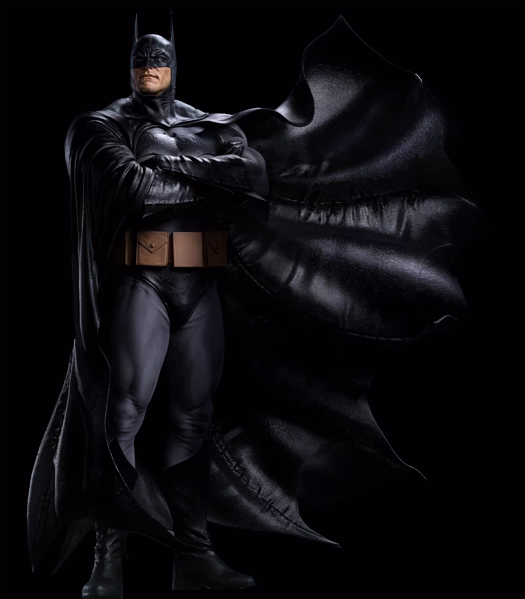 Batman-Silhouette – statisches Ausgangsbild vor dem Shrink-Effekt.